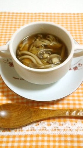 電子レンジで簡単☆きのこたっぷりスープ